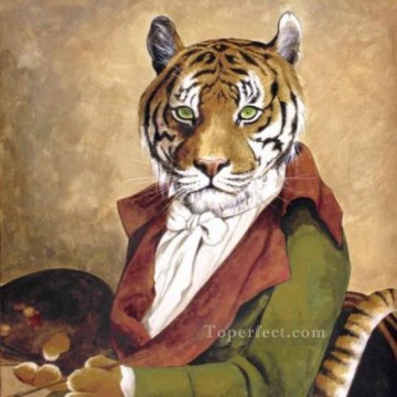 衣類の虎 Oil Paintings